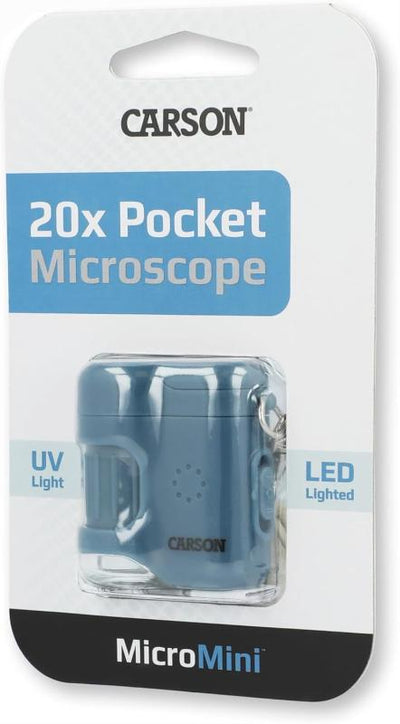 Micro Mini 20x Pocket Microscope, UV and LED Flashlight