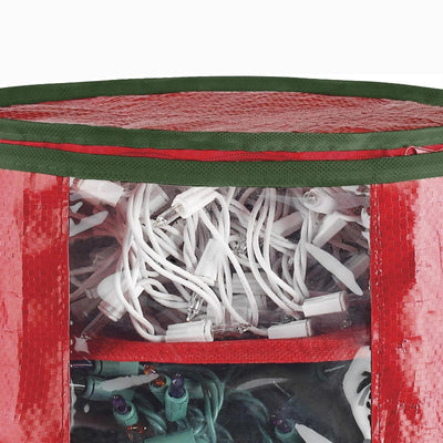 Whitmor Christmas Light Nylon Storage Bags - Red - Set of 2 Adult Use