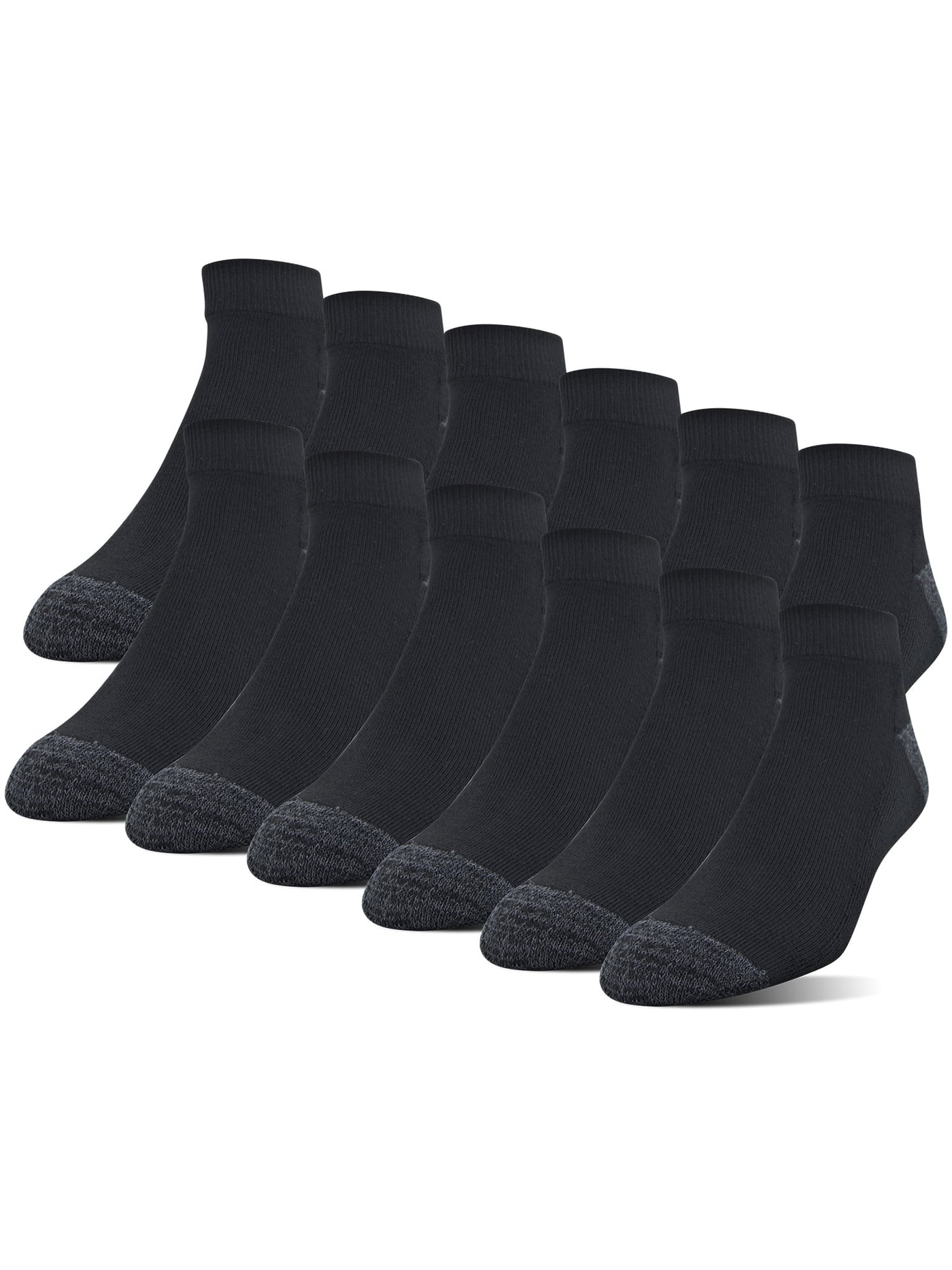 Men's Half Cushion Terry Low Cut Casual Socks, OS One Size, 12-Pack