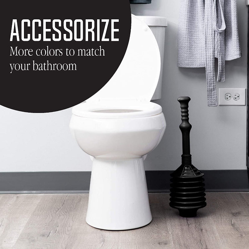 Professional Bellows Accordion Toilet Plunger, High-Pressure Plunge for Clogs