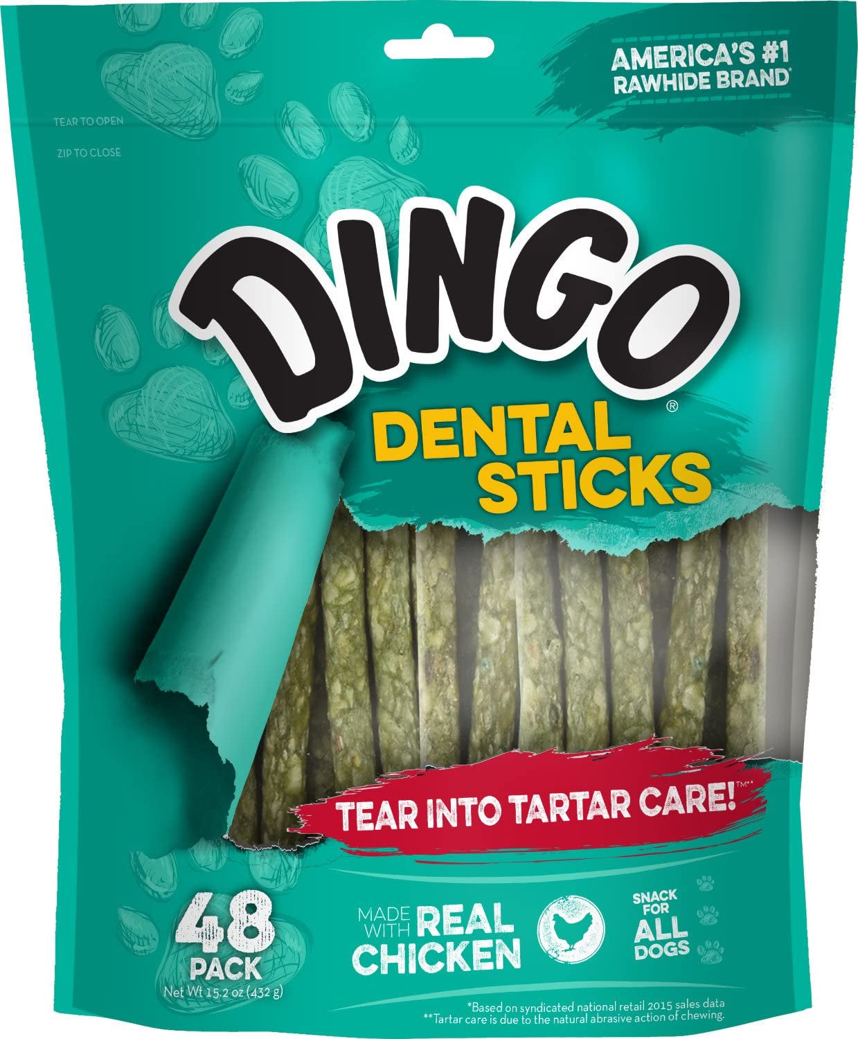 Tartar And Breath Dental Sticks For All Dogs, 20 Sticks Per Pack