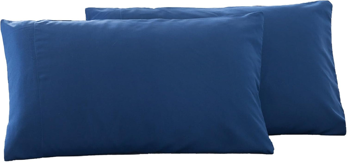 2 Pack Microfiber Queen Pillowcases - Super Soft Envelope Closure - Wrinkle, Fade and Stain Resistant