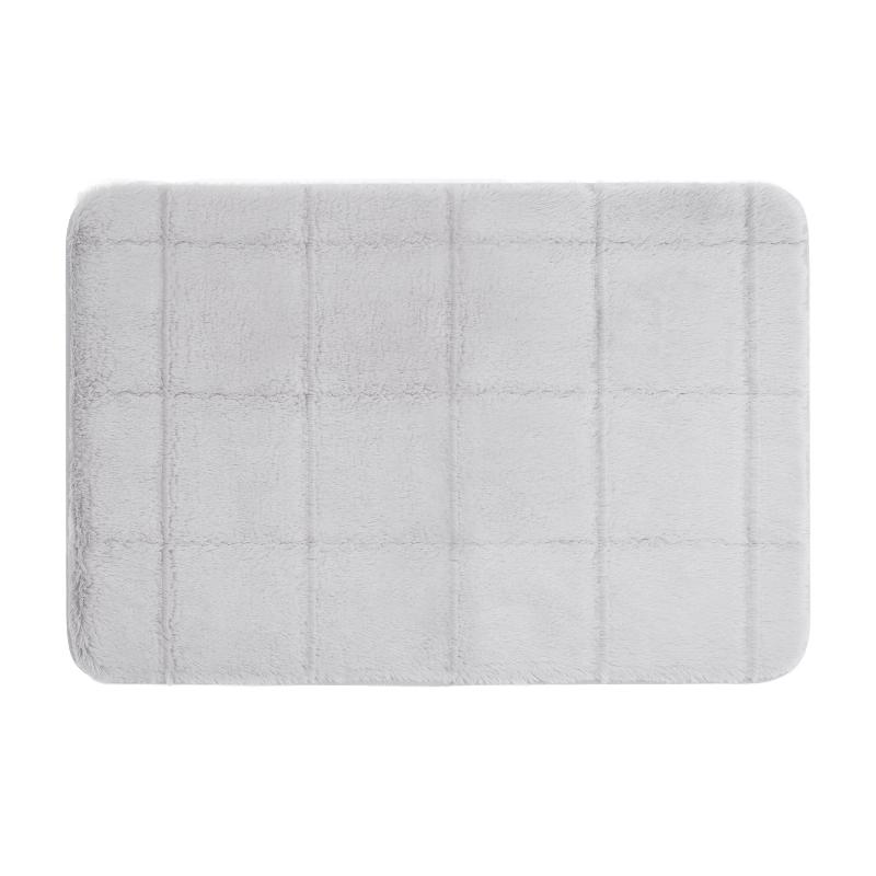  Hotel Style Faux Fur Memory Foam Bath Rug, 18” X 27” 