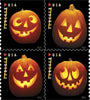 USPS Jack-O‘-Lanterns - Booklet of 20 First Class Forever Stamps