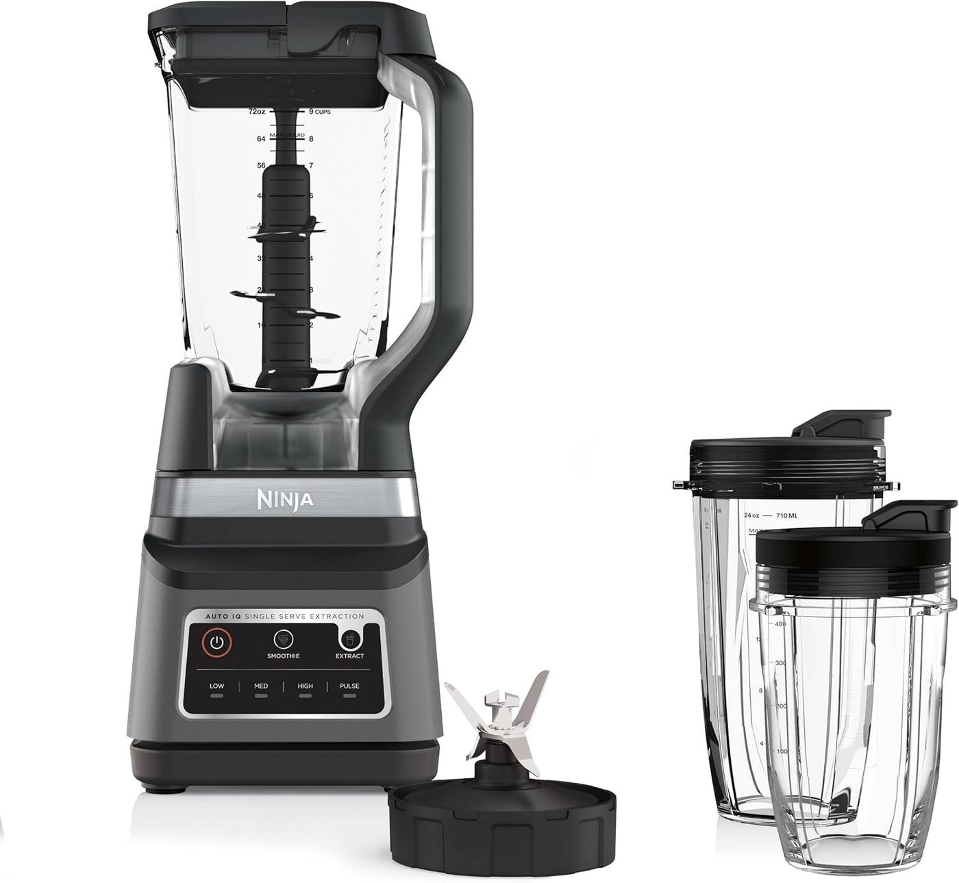 Ninja Professional Blender, 1400 Peak Watts, 2 Auto-iQ Programs, 72-oz Total Crushing Pitcher & Lid