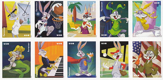USPS 80 Years Bugs Bunny Birthday One Sheet Forever Stamps - Sheet of 20 First Class Forever Stamps