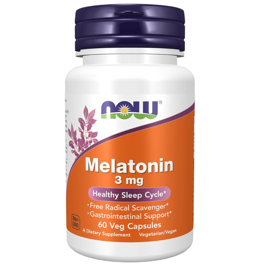 60-Capsule Melatonin Supplement – 3 mg Sleep Support Capsules – Helps Maintain Healthy Sleep Cycle & Free Radical Defense