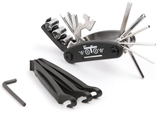 16-in-1 Bike Repair Tool Kit – Bicycle Multitool with Tire Levers, Hex & Spoke Wrenches, Multi-Function Accessories for Road & Mountain Bikes