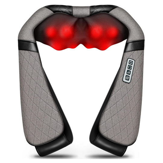 Shiatsu Electric Neck & Back Massager Pillow – 3D Kneading with Heat for Shoulders, Lower Back, Feet & Legs, Pain Relief for Car, Office & Home