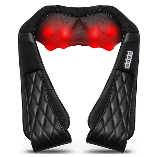 Shiatsu Electric Neck & Back Massager Pillow – 3D Kneading with Heat for Shoulders, Lower Back, Feet & Legs, Pain Relief for Car, Office & Home