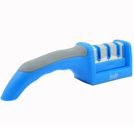 1-Pack 3-Stage Knife Sharpener – Coarse, Fine & Extra-Fine Sharpening Use – Ergonomic Easy Grip Design – Manual Kitchen Sharpening Tool