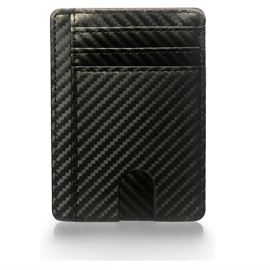 Leather Minimalist Wallet – RFID Blocking Card Holder – Front Pocket Use – Genuine Cowhide Leather for Men & Women