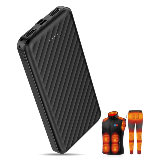 10000mAh Power Bank – 5V 2A Heated Clothing Use – Pocket Size Portable Battery Pack for Heated Vest, Jacket, Seat, Hoodie & Blanket Heating Support
