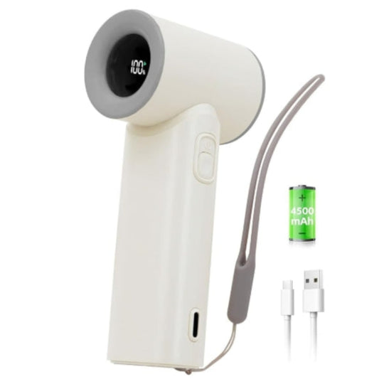 Portable Turbo Fan with LED Display USB - Rechargeable Personal Cooling Fan
