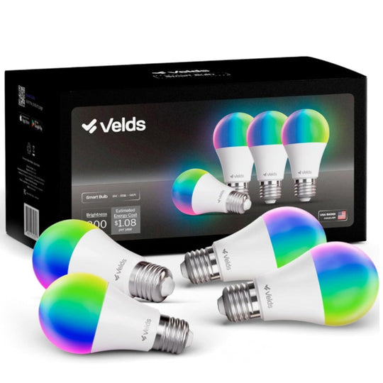4-Pack Smart Light Bulbs - Color Changing Wi-Fi LED Bulbs - Compatible with Alexa and Google Home