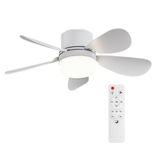 Socket Ceiling Fan with LED Light and Remote Control for Bedroom, Kitchen, Living Room, and More