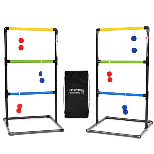 Ladder Toss Game Set with Soft Rubber Bolo Balls and Carrying Case for Indoor and Outdoor Play