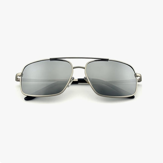 Retro Aviator Polarized Sunglasses for Men - UV Protection Metal Frame Sunglasses