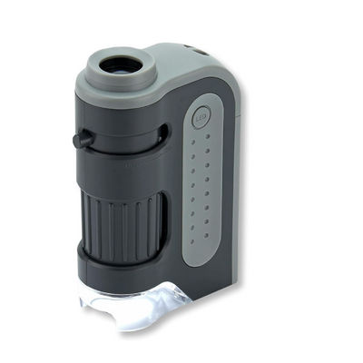 Carson MicroBrite Plus 60x-120x LED Lighted Pocket Microscope, Portable Handheld Microscope (MM-300)