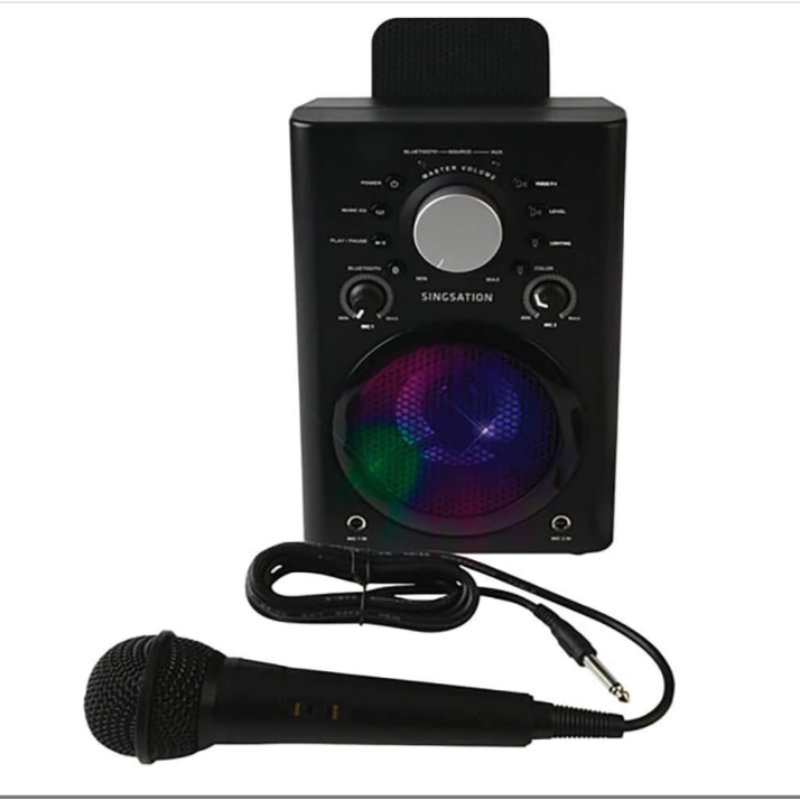 Full Karaoke System for Adults or Kids with Wireless Bluetooth Speaker and Microphone