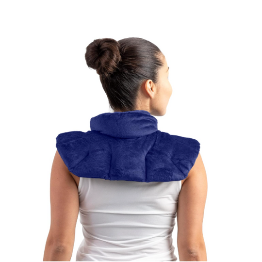 Heated Neck & Shoulder Wrap – Microwavable Warm & Cooling Plush Pad – Aromatherapy with Natural Lavender & Herbs for Pain, Tension & Headache Relief, Gift for Women