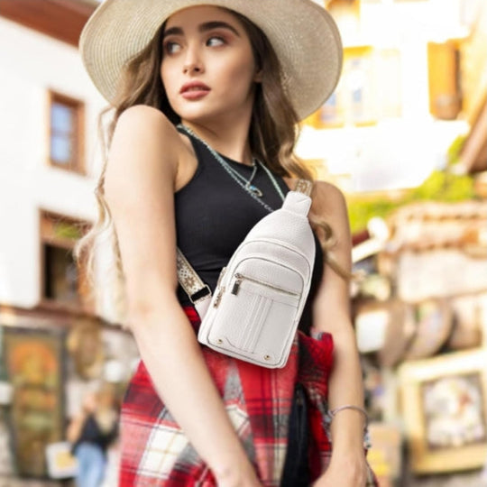 Women's Crossbody Sling Bag - Anti Theft Chest Purse - Casual Travel Everyday Bag