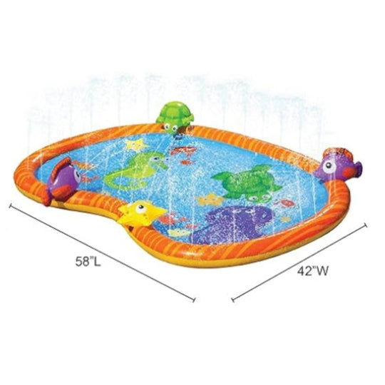 Kids Splash Pad - Water Play Mat - Outdoor Sprinkler Mat for Backyard Summer Fun