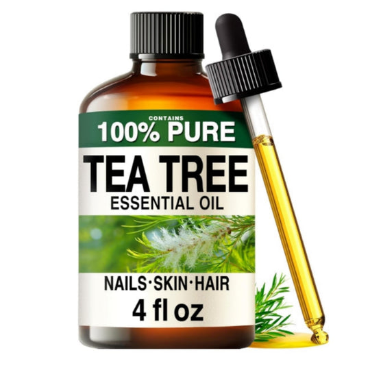 100% Pure Tea Tree Essential Oil – 4 oz Natural Oil for Hair, Skin, Aromatherapy & DIY