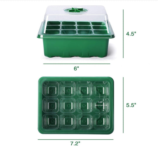 Seed Starter Kit with Trays - Adjustable Humidity Seedling Germination Set