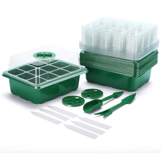 Seed Starter Kit with Trays - Adjustable Humidity Seedling Germination Set