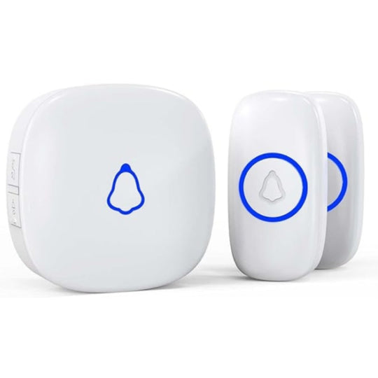 Wireless Doorbell System – Waterproof Door Chime with 2 Push Buttons, 1000ft Range & LED Alerts