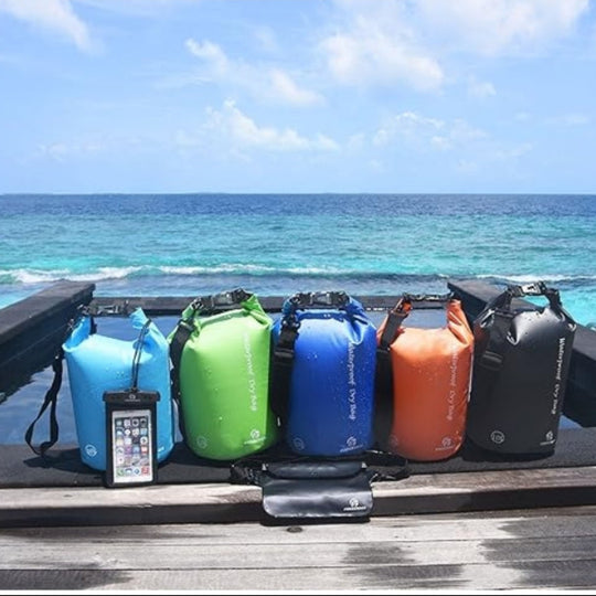 Waterproof Dry Bag Set - Submersible Dry Sack with Phone Case for Water Activities