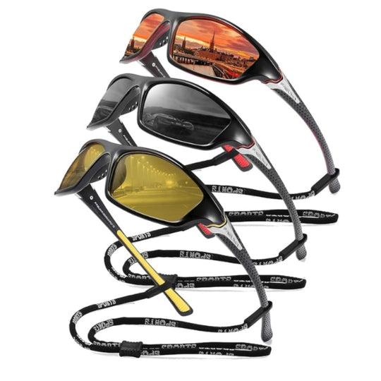 Polarized Sports Sunglasses with UV Protection for Outdoor Activities and Everyday Wear
