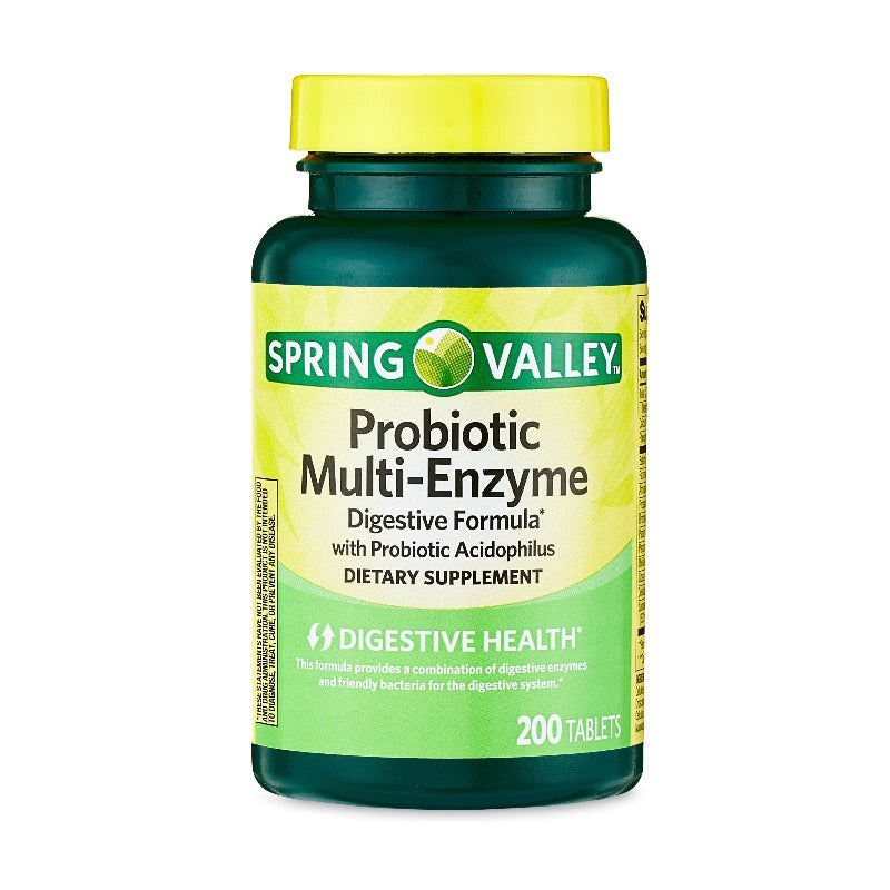 Probiotic Multi-Enzyme Digestive Formula Tablets, 200 Count