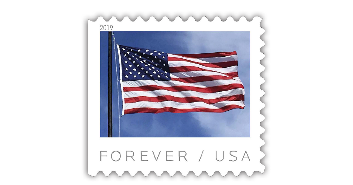 USPS US-Flag 2018 Forever Stamps - Book of 20 Postage Stamps