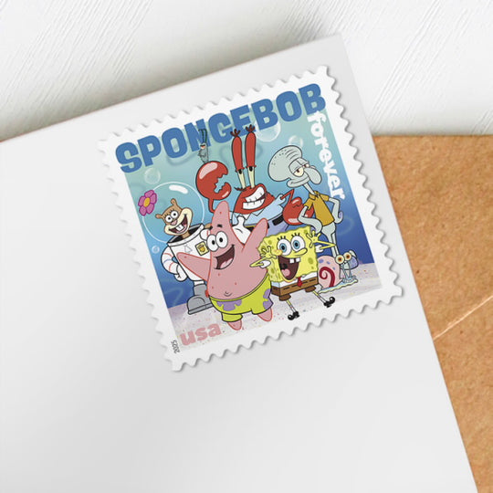 USPS SpongeBob Squarepants Forever Stamps - Sheet of 16