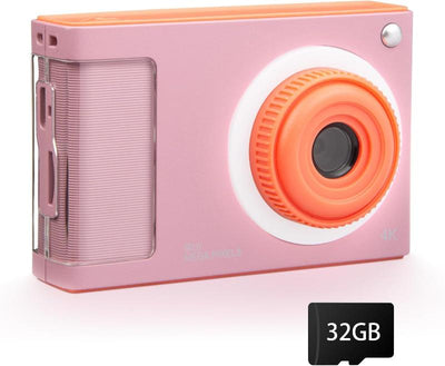 1080P Kids Digital Camera with 32GB Card, 48MP 8X Zoom Digital Point and Shoot Camera