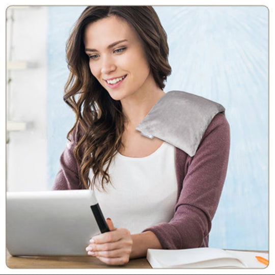 Microwavable Heating Pad – 6x12" for Neck, Shoulder, Back Pain Relief – Washable Cover, Rice & Bean Hot Pack with Lavender