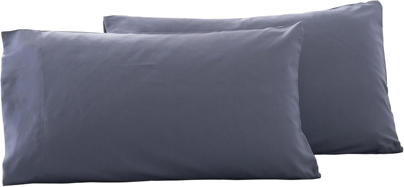 2 Pack Microfiber Queen Pillowcases - Super Soft Envelope Closure - Wrinkle, Fade and Stain Resistant