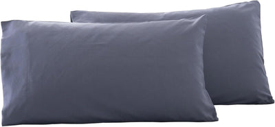 2 Pack Microfiber Queen Pillowcases - Super Soft Envelope Closure - Wrinkle, Fade and Stain Resistant