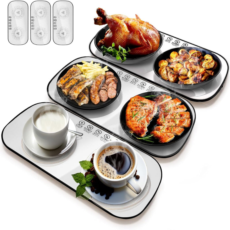 Electric Warming Tray with Fast Heating, Portable Food Warmer for Parties & Buffets