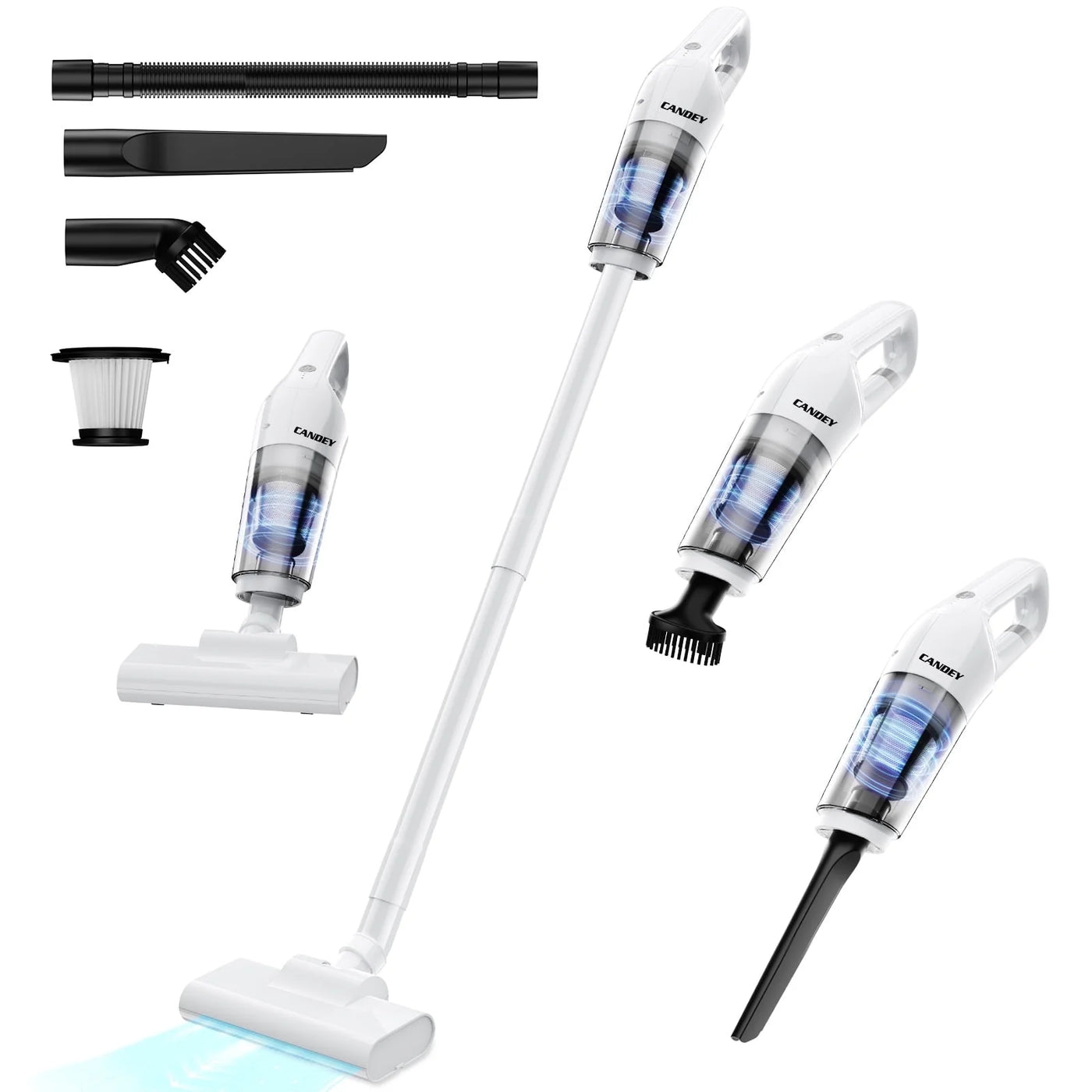 5 in 1 Cordless Stick Vacuum, Cordless Light-Duty Vacuum Cleaner Ultra Lightweight 35 Mins Runtime