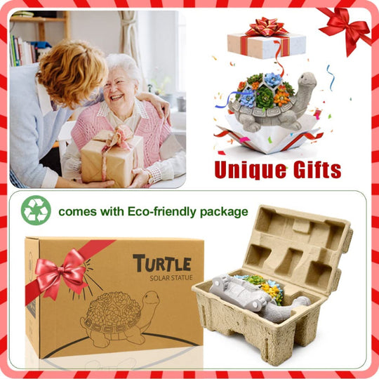 Solar Garden Statue with Succulent and LED Lights, Outdoor Yard Decor