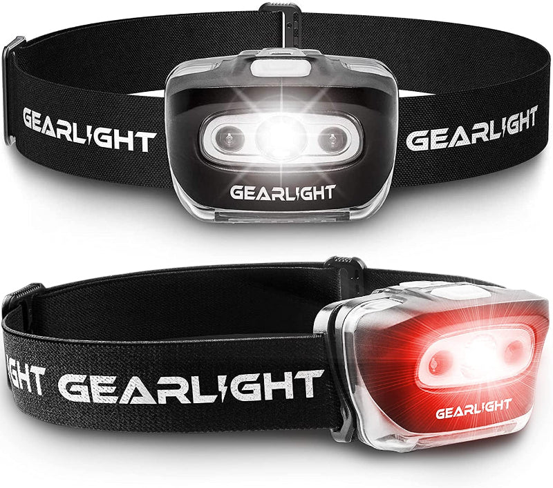 2-Pack LED Headlamp, Adjustable Headband with 7 Modes