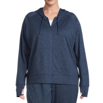 Women’s Zip-Up Hoodie with Long Sleeves, Sizes XS-4X