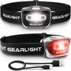 2-Pack LED Headlamp, Adjustable Headband with 7 Modes