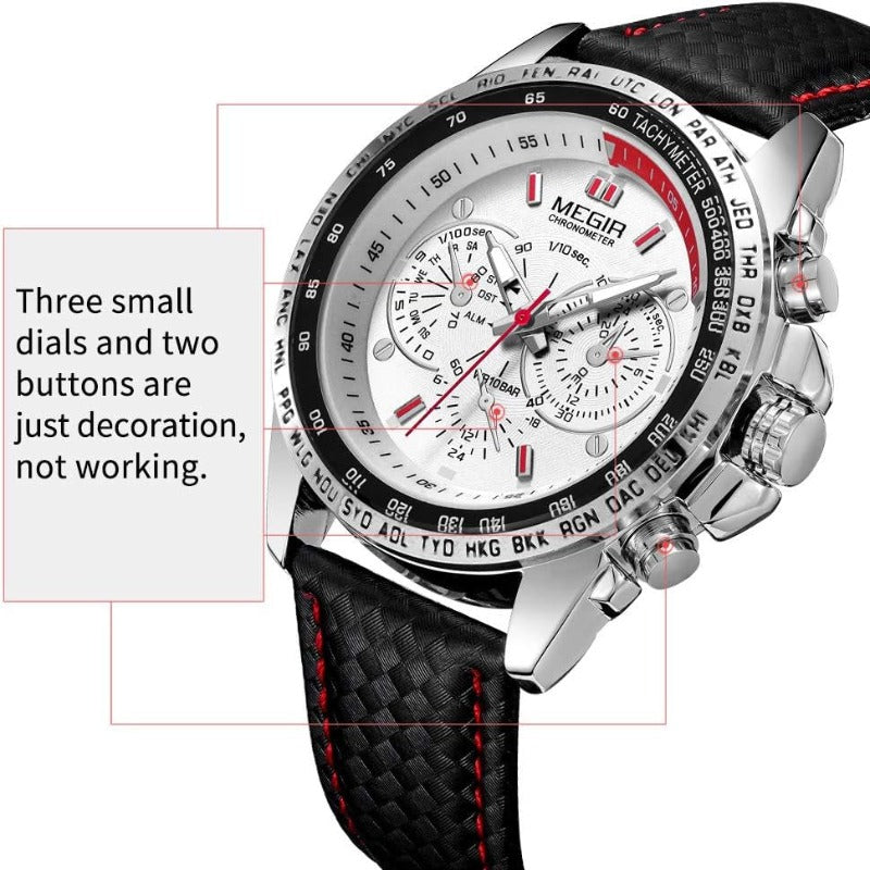 Men's Analog Luminous Quartz Watch with Calendar