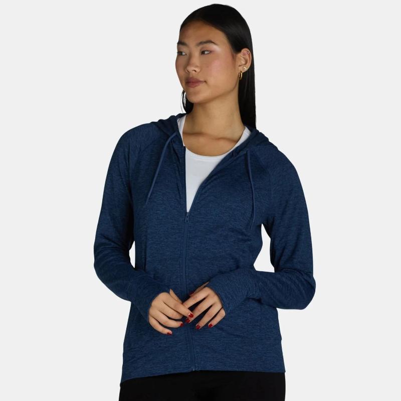 Women’s Zip-Up Hoodie with Long Sleeves, Sizes XS-4X