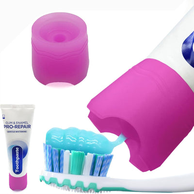  Self-Closing Toothpaste Caps, Silicone Mess-Free Dispenser Lids for Kids and Adults