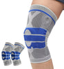 2 Pack Compression Knee Brace Sleeve with Side Stabilizers & Patella Gel Pad